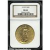 Image 1 : 1913-D $20 MS64 NGC. A lustrous, near-Gem