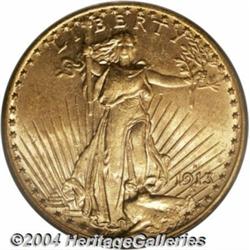 1913-S $20 MS63 PCGS. Lovely reddish-orange