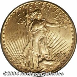 1913-S $20 MS64 PCGS. The 1913-S boasts the