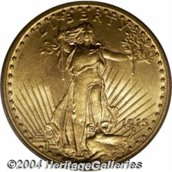 1915 $20 MS63 PCGS. Nicely struck with