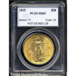 1915 $20 MS63 PCGS. The surfaces are typically