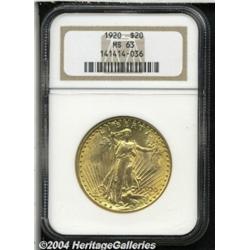 1920 $20 MS63 NGC. This is a frosty textured