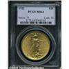 Image 1 : 1922 $20 MS64 PCGS. Deep satiny luster with a