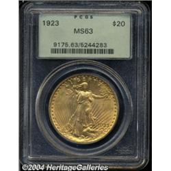 1923 $20 MS63 PCGS. Boldly struck design