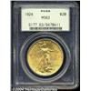 Image 1 : 1924 $20 MS63 PCGS. A lemon-toned Twenty with