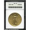 Image 1 : 1925 $20 MS60 ANACS. Well struck with numerous