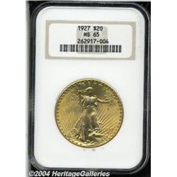 1927 $20 MS65 NGC. A lustrous and bright