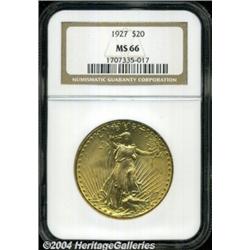 1927 $20 MS66 NGC. An exquisitely struck and