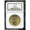 Image 1 : 1927 $20 MS66 NGC. Yellow-gold color,