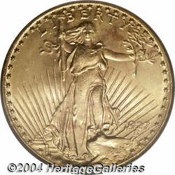1927 $20 MS66 PCGS. A splendid, high-end Saint
