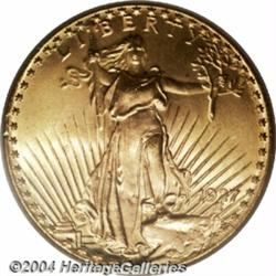 1927 $20 MS67 PCGS. Bright, shimmering,