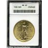 Image 1 : 1928 $20 MS62 ANACS. Well struck with bright,