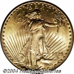 1928 $20 MS66 PCGS. A lovely, well preserved