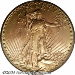 1931-D $20 MS63 PCGS. The 1931-D double eagle