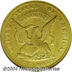 1852/1 $10 Humbert Ten Dollar VF30 ANACS. K-8,