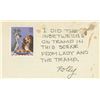 Image 1 : Signed "Lady and the Tramp" Stamp & Note.
