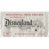 Image 1 : Disneyland Opening Day Press Preview Ticket.