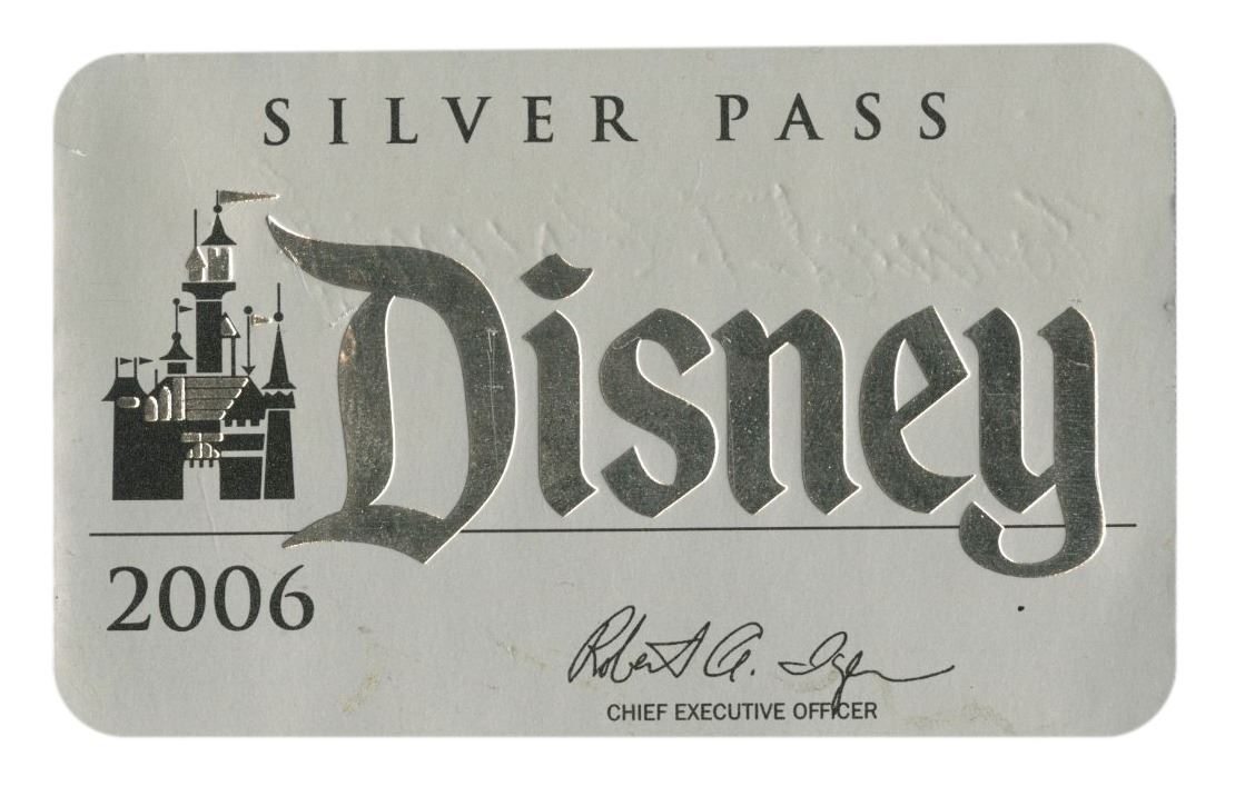Rolly Crump Signed Disney Silver Pass  rolly-crump-signed-disney-silver-pass