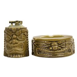 Tiki Lighter & Ashtray.