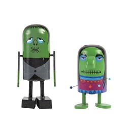 Pair of "Frankenstein Monster" Push-Down Toys.