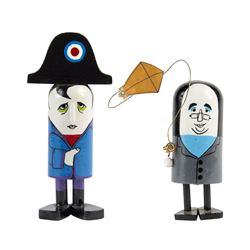 Pair of "Historical Figures" Push-Down Toys.