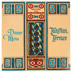 Tahitian Terrace Kikkoman Dinner Menu.