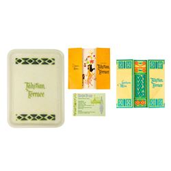Set of Tahitian Terrace Menus & Tip Tray.