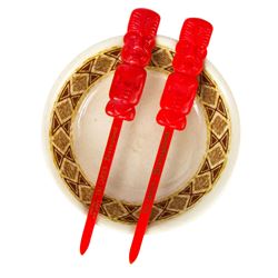 Tahitian Terrace Bowl & Swizzle Sticks.