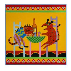  Breakfast with Jose Cuervo  Original Painting.