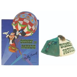 Signed "Disney on Parade" Souvenir Cap & Program.