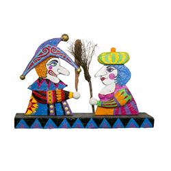 "Punch and Judy" Papier Mache Sculpture.