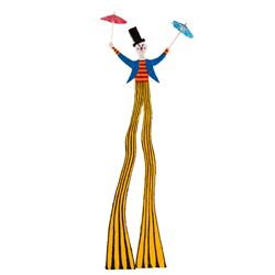  Umbrella Man  Papier Mache Sculpture.