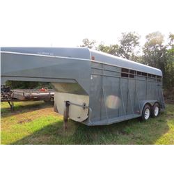 APPROX. 1996 BERGEN GOOSENECK 16' STOCK TRAILER