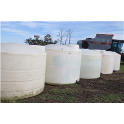APPROX. 1250 GALLON POLY TANKS - CHOICE