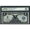 Image 1 : 1899 $1 Black Eagle Silver Certificate Note Fr.229 PMG Choice Extremely Fine 45