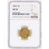 Image 1 : 1854 $3 Indian Princess Head Gold Coin NGC AU53