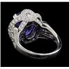 Image 3 : 18KT White Gold 7.17 ctw Tanzanite and Diamond Ring