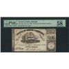 Image 1 : 1863 50 Cent State of North Carolina Obsolete Note PMG Choice About Uncirculated