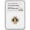 Image 1 : 1991-P $5 American Gold Eagle Coin NGC PF70 Ultra Cameo
