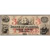 Image 1 : 1863 $3 The State of Florida Obsolete Note