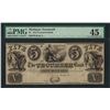 Image 1 : 1800's $5 The Tecumseh Bank Obsolete Note PMG Choice Extremely Fine 45