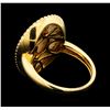 Image 3 : 14KT Rose Gold 4.56 ctw White Onyx and Diamond Ring
