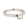 Image 1 : 18KT White Gold 0.86 ctw Diamond Ring