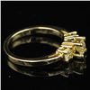 Image 5 : 14KT Yellow Gold 0.81 ctw Three Stone Diamond Ring