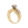 Image 3 : 14KT Yellow Gold 1.50 ctw Fancy Light Yellow and White Diamond Engagement Ring