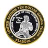 Image 2 : .999 Silver Aladdin Resort Casino $10 Limited Edition Casino Gaming Token