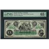 Image 1 : 1872 $20 State of South Carolina Obsolete Note PMG Gem Uncirculated 65EPQ