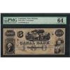 Image 1 : 1850's $100 Canal Bank New Orleans Obsolete Note PMG Choice Uncirculated 64EPQ