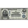 Image 1 : 1902 $5 National Bank of California Los Angeles Note CH# 4096