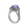 Image 3 : 14KT White Gold 3.43 ctw Tanzanite and Diamond Ring